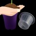 Desktop Decor Plastic Round Design Self Watering Planter Flower Pot Purple   